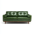 Canapé 3 places droit vert en cuir PU 200 x 90 x 85 cm